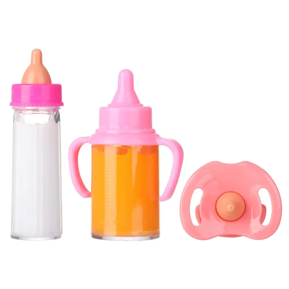 with Pacifier Bibs Magic Milk Juice Bottles fit Newborn Dolls Multistyles Plastic Nipple Bottle Reborn Cute Dolls Accessories