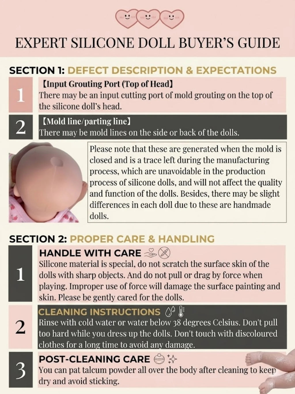 OtardDolls 18-inch Sleeping Loulou Realistic Painted Skin Silicone Reborn Doll Anatomically Correct Waterproof Girl Toy Gift