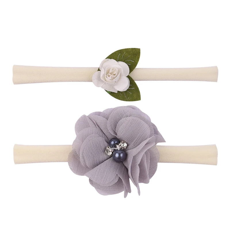 Headband Canvas And Nylon Elastic Artificial Flower Snag-Free