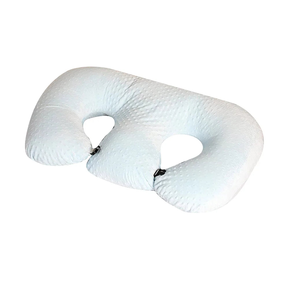 Twin Baby Pillow With Detachable Nursing Pads Bubble Design Soft Milk Spitting Cushion Multifunctional Breastfeeding Pillow