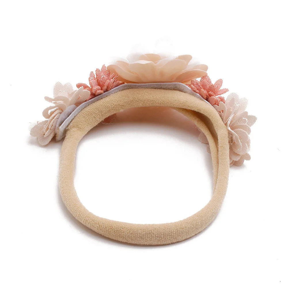 Beautiful Lovely Baby Flower Headbands Newborn Head Band for 0-12 Months Infant Headband Boutique Headwear High Elastic