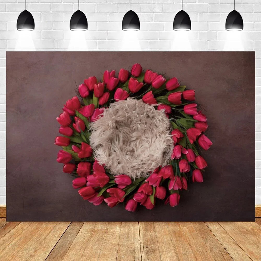 Your Newborn Photo Backdrop Floral Birthday Theme Studio Background For Kids Photo Shoots