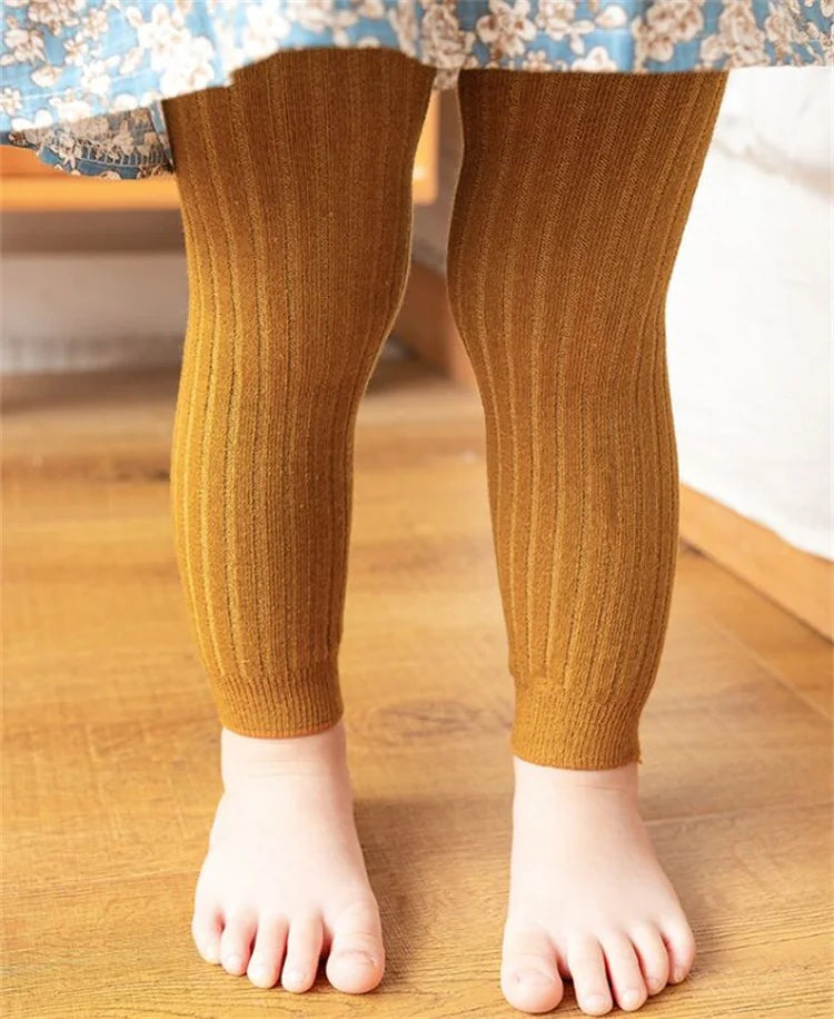 Kids Knit Leggings – Cotton Blend, 0–6 Years
