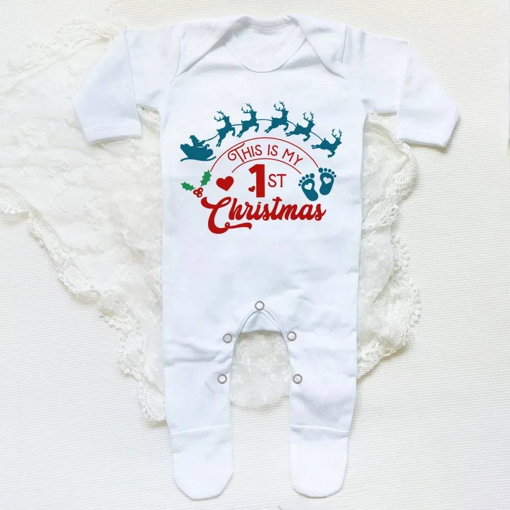 Your Baby's First Christmas Babygrow Sleepsuit So Cozy
