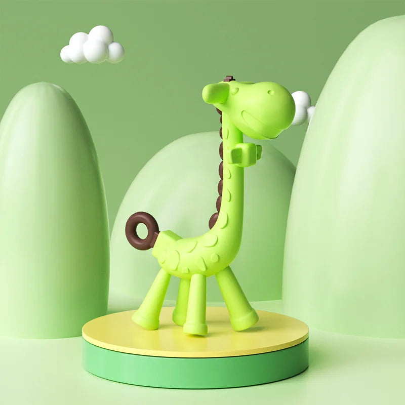 Giraffe Teether Silicone Multicolour Gum-Massaging Texture