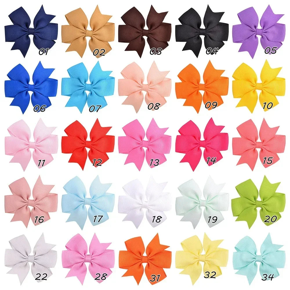 BABY BOWS 20/40/60PCS 2.3'' Grosgrain Ribbon Bows Hair Clips Set for Girl Random Color Bow Hairgripes Headwear Hair Accessories