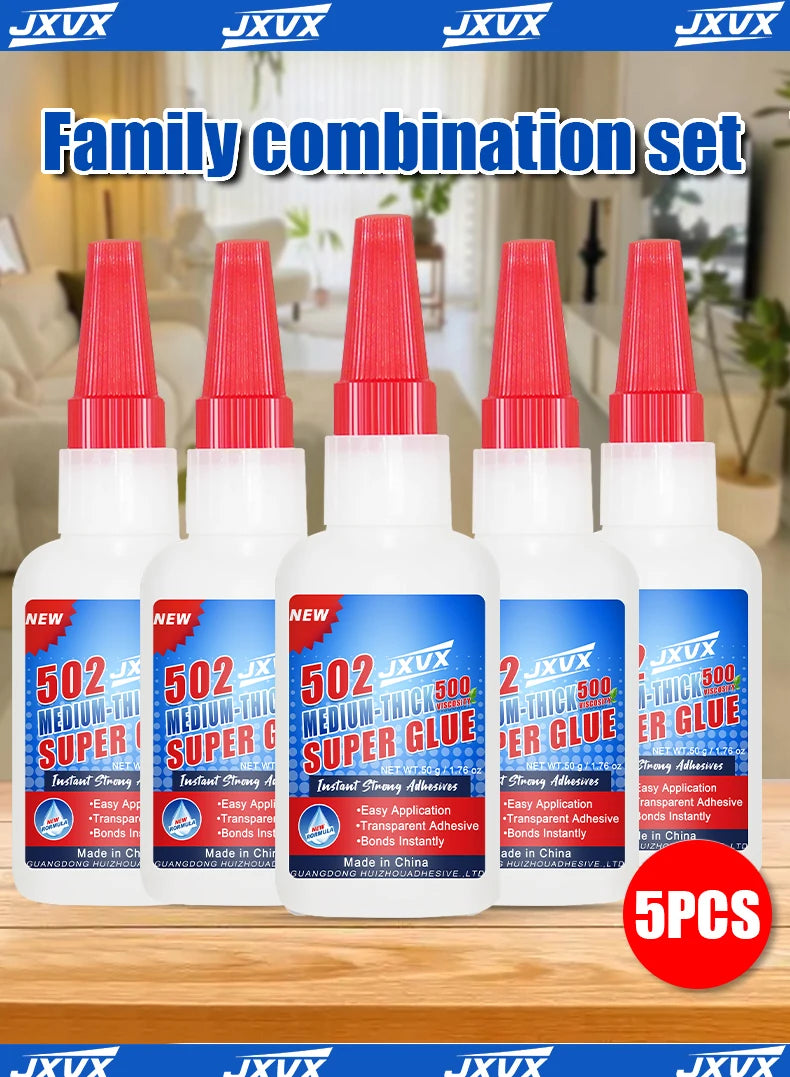 50g Professional 502 Super Glue Extra Strong Fast Instant Adhesive Cyanoacrylate Hardware Plastic Metal Cars Wood Craft Glass Hobby Seconds Bond With distributor waterproof.