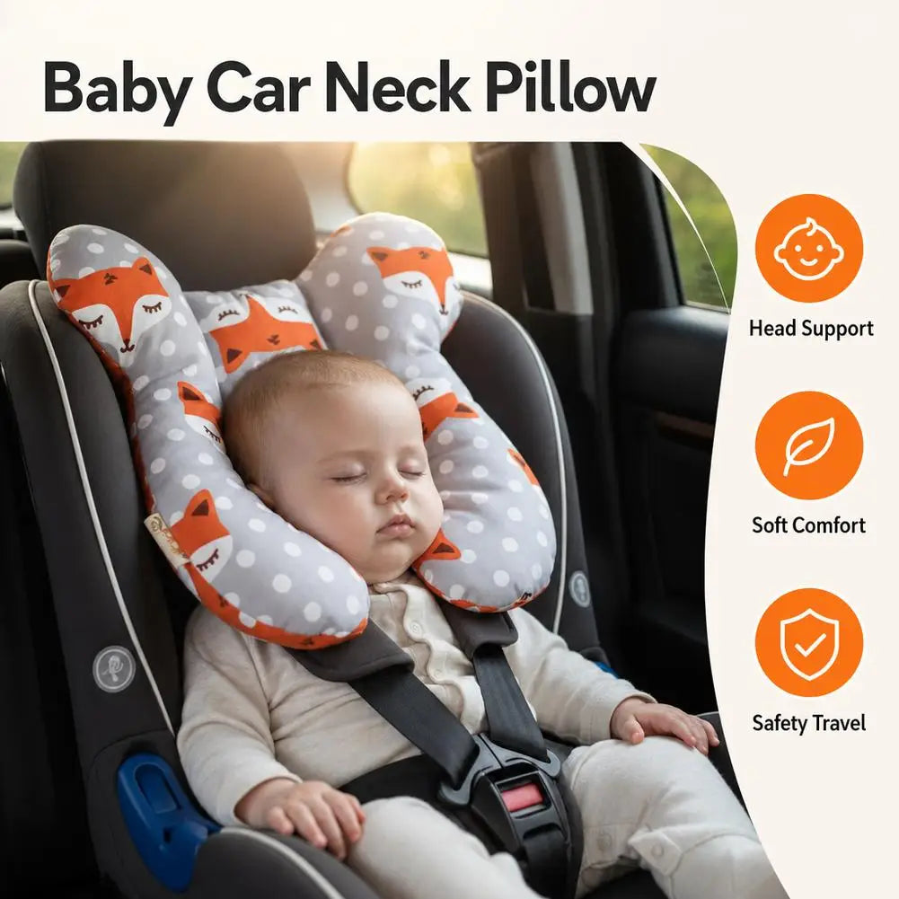 Baby Pillow Protective Travel Car Seat Head Neck Support Pillows Children U Shape Headrest Toddler Cushion For Kids