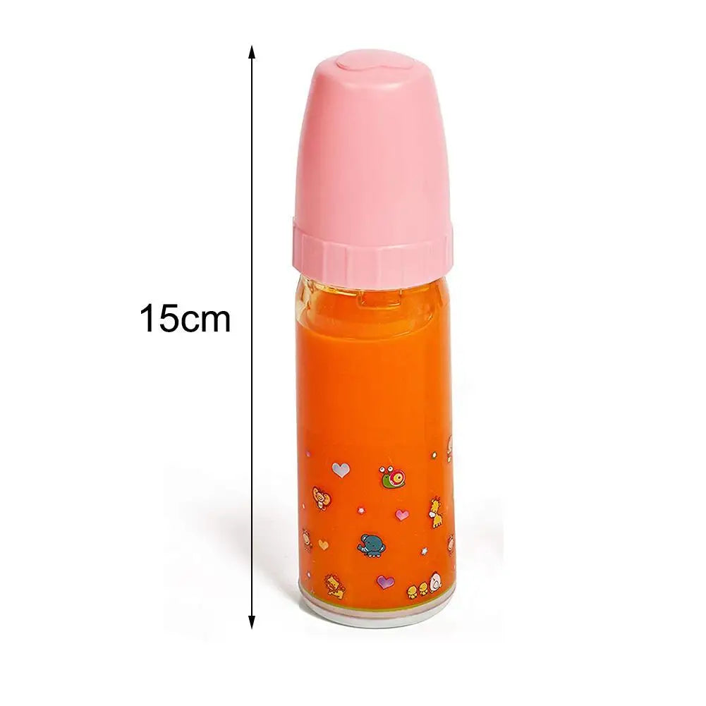 2pc/set 15CM Doll Accessories Reborn Doll Plastic Tableware Pacifier Juice&Magic Milk Bottles Bathing Items Dollhouse Toy