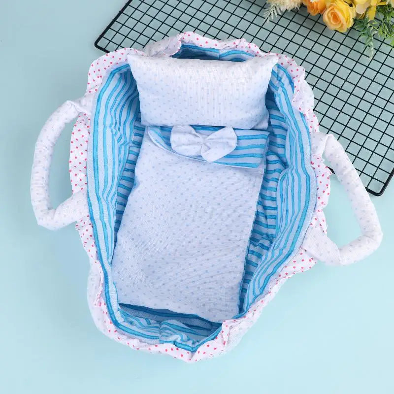 Hand Pull Basket Dollhouse Accessory Cute Design Fit Dolls Under 35cm Dress Up Toy Gift For Little Girls