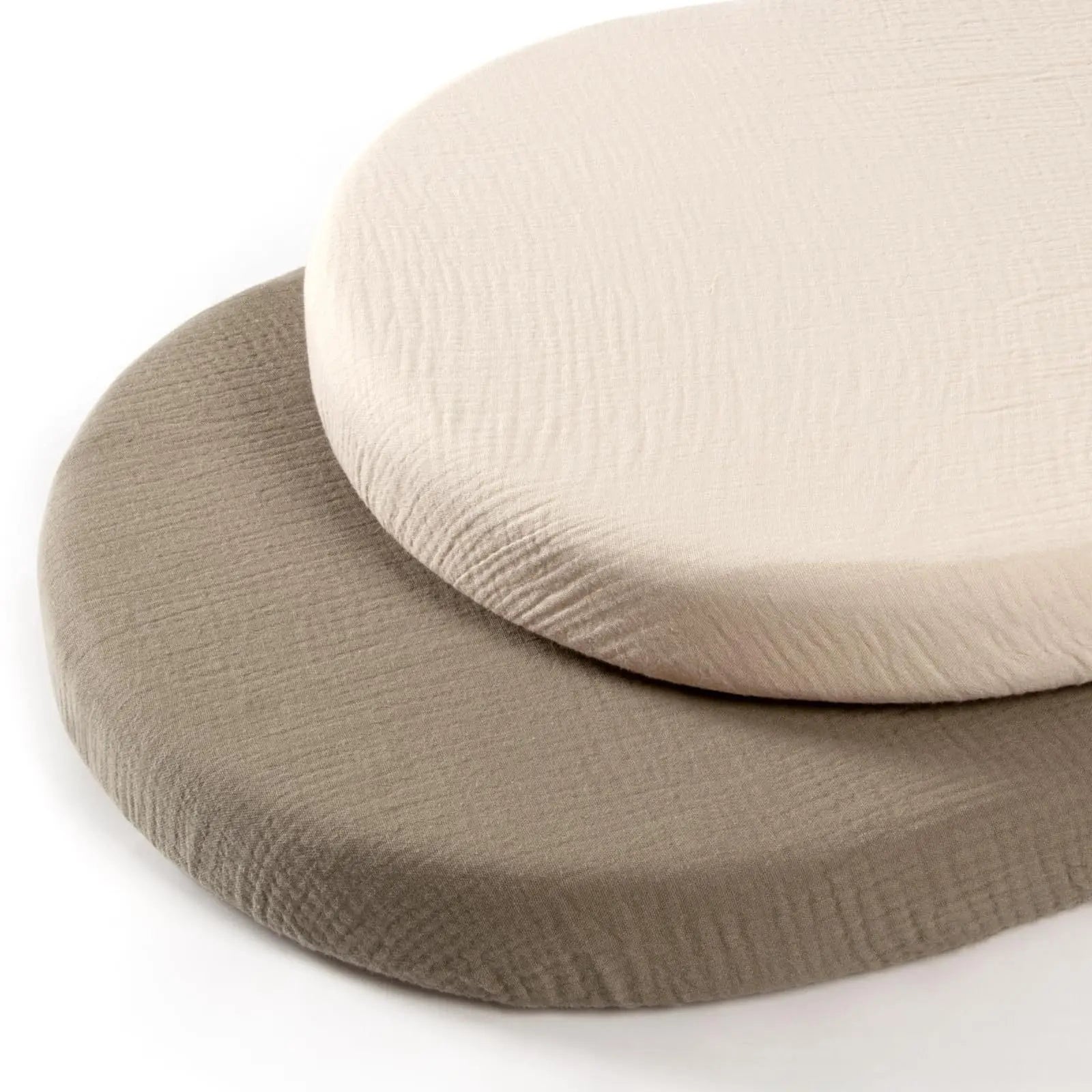 Baby Crib Fitted Sheets 2-Pack – Breathable Cotton Solid Colour