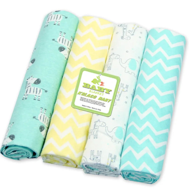 Receiving Blanket Flannel 76x76 cm Four Pack Oversized Swaddle