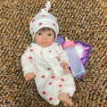 8 Inch/20 cm Washable Reborn Girl Doll, Full Silicone Body with Rooted Hair, Ultra Lifelike Design.