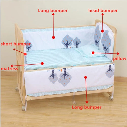 Baby Crib Bedding 100% Cotton Multicolour Reactive Printing