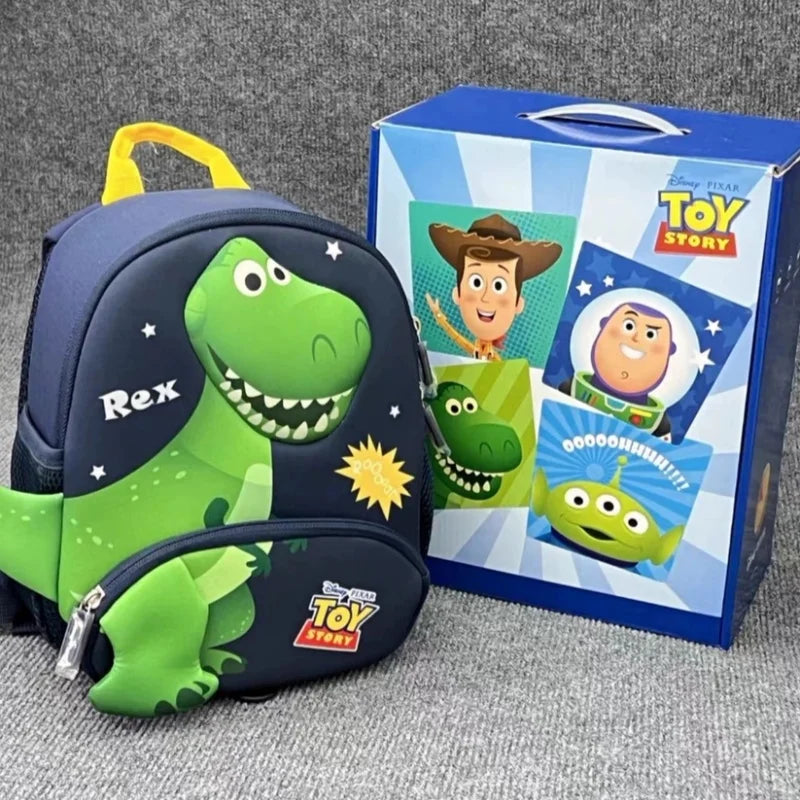 Toy Story Orthopedic Backpack Woody Buzz Lightyear Rex Ultra Light Spine Protection School Bag Kindergarten Primary Student Gift