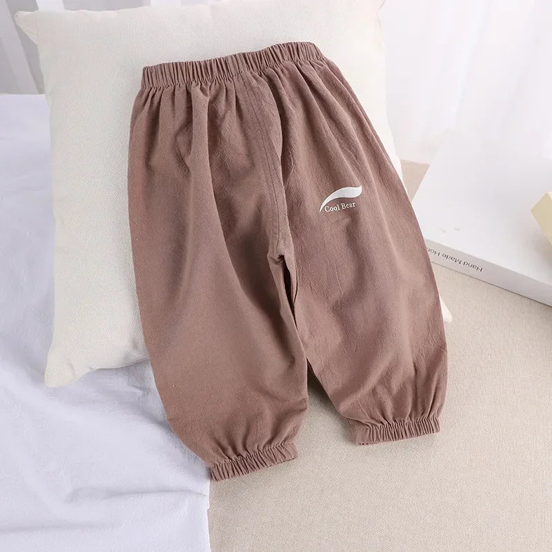 Kids Lightweight Summer Pants – Cotton Blend, 9M–5Y