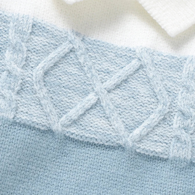Newborn Baby Romper Knitted Infant Children Clothes Fashion Striped 0-9M Overalls Boy Girl Jumpsuit Long Sleeve Autumn Foot Wrap