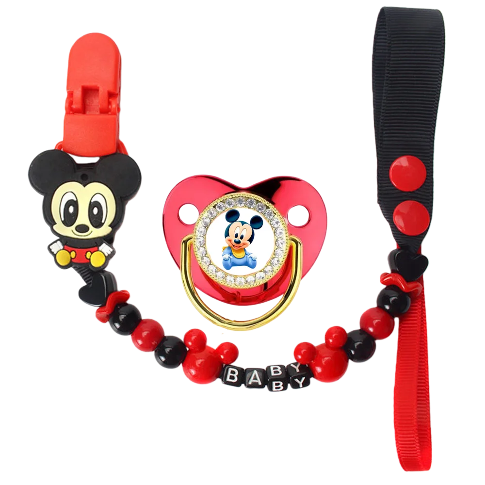 Newborn baby pacifier and personalized custom pacifier holder BPA-free luxury pacifier baby feeding gift 0-18M
