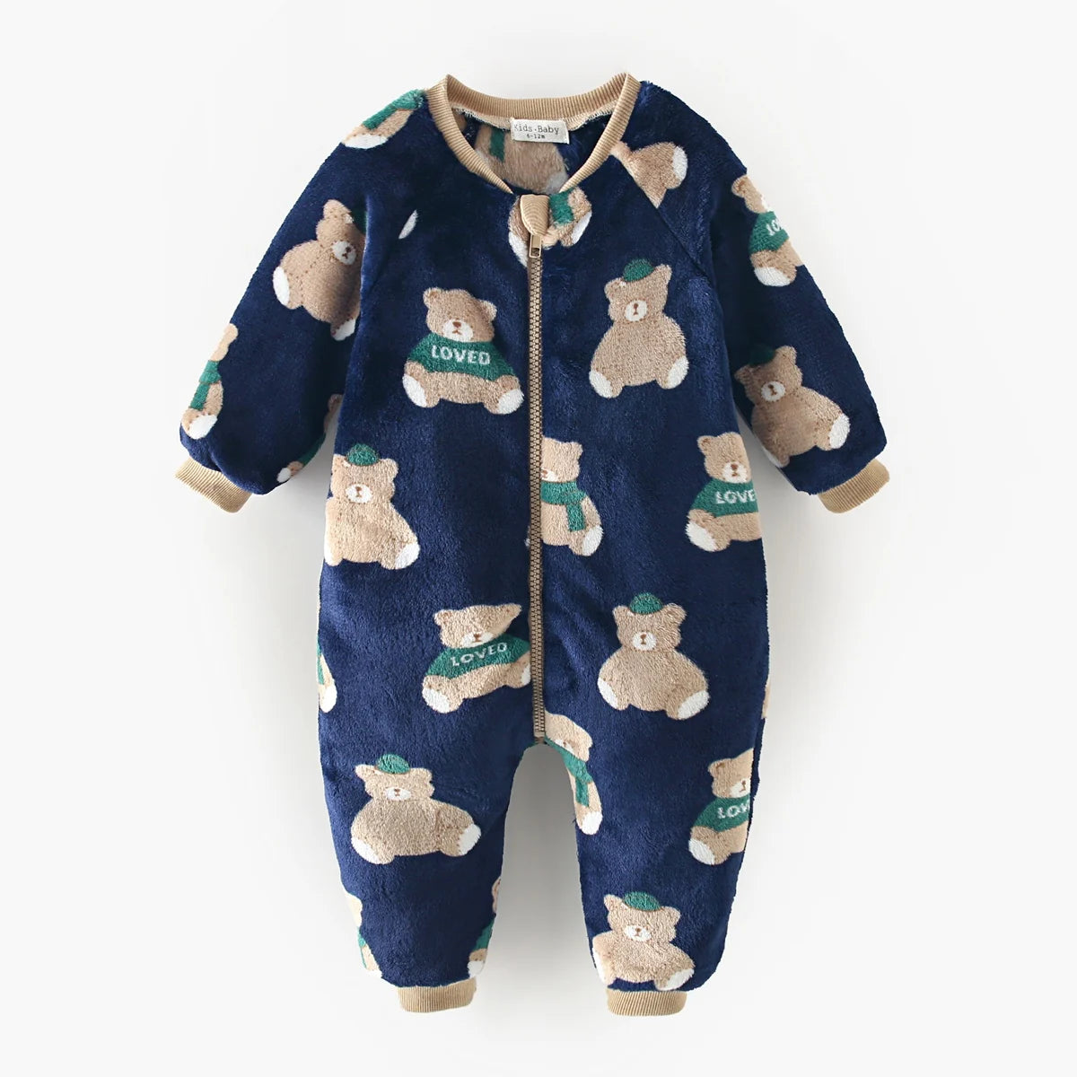 Winter Fleece Infants Thickened Long Sleeve Jumpsuits Warm Animals Baby Rompers Clothing Cute Bear