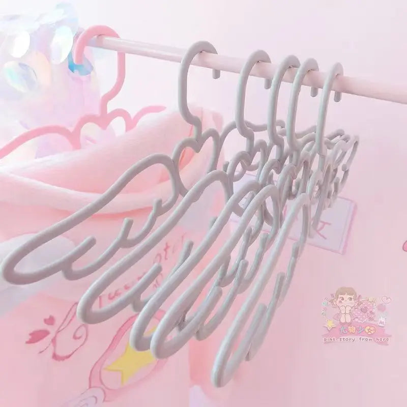 20/10/5pcs Hanger Angel Love Clothes Hanger Household Seamless Cute Clothes Hanger Tie Scarf Drying Clothes Rack Wholesale