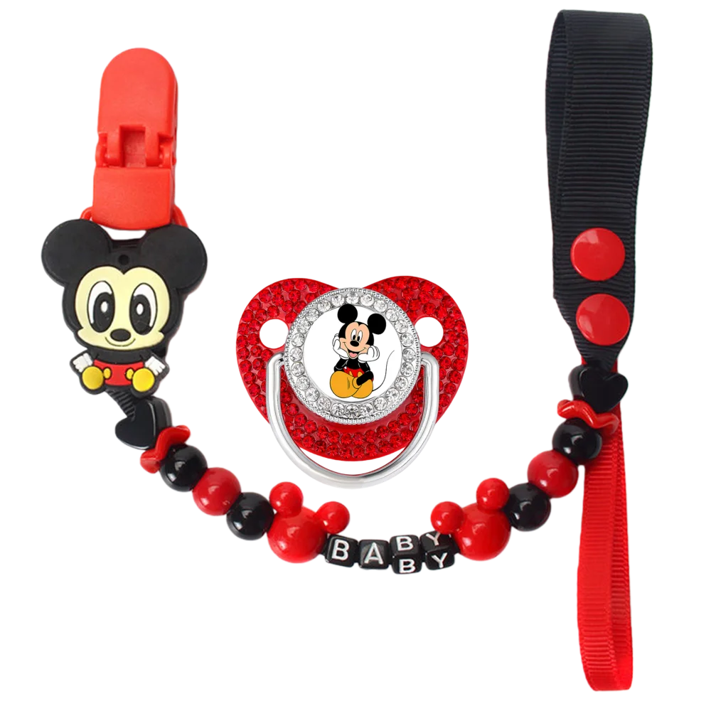 Newborn baby pacifier and personalized custom pacifier holder BPA-free luxury pacifier baby feeding gift 0-18M