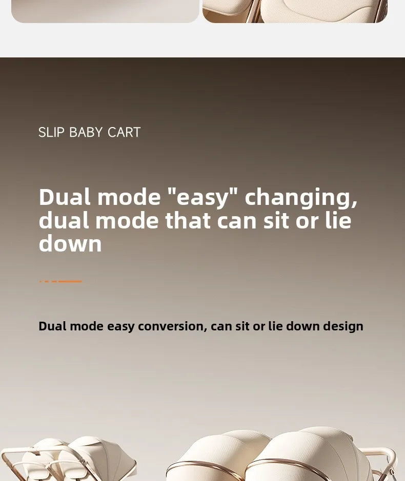 2025 New High-view Twin Baby Stroller Can Sit or Lie Down Baby Stroller Lightweight Foldable Double Baby Stroller