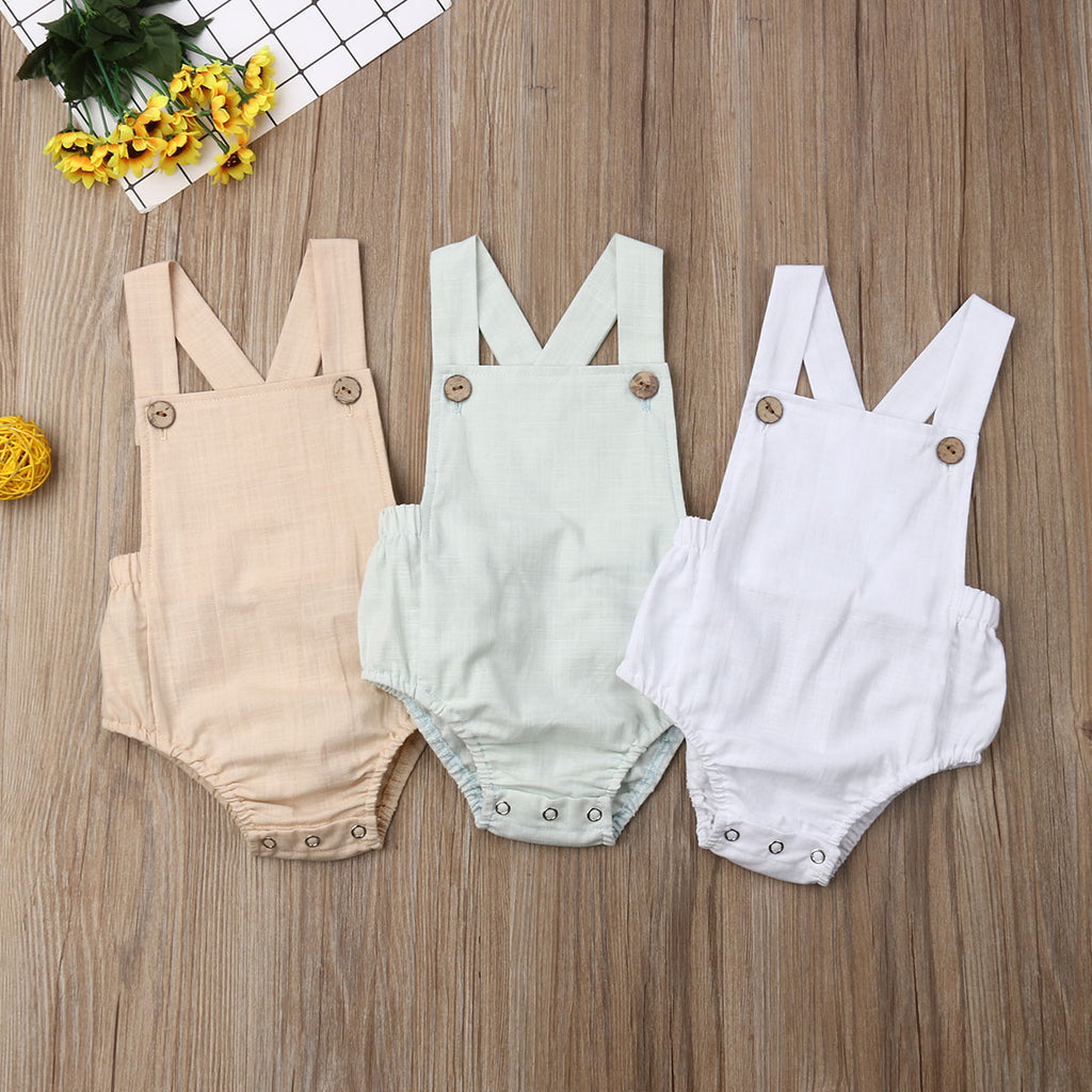 Baby Cotton Sleeveless Bodysuit – Summer Stripes & Solids, 3M–3Y