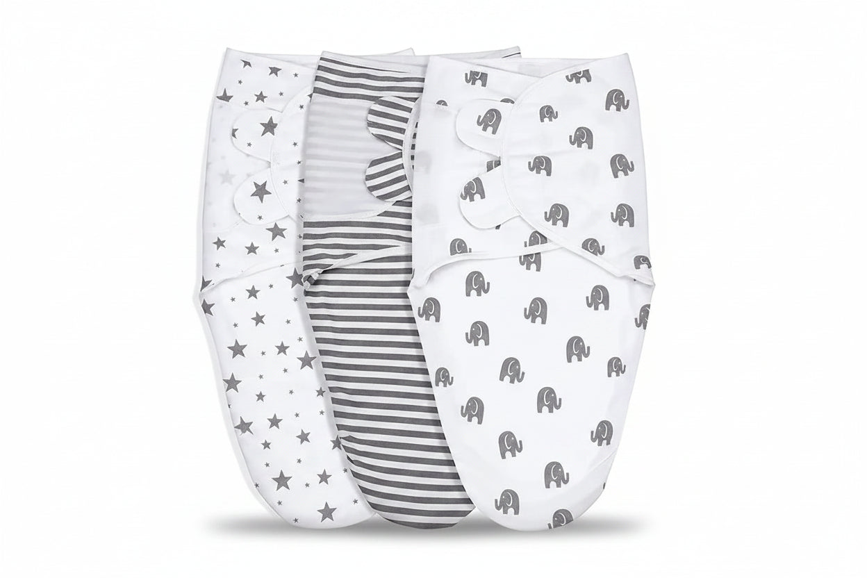 0-3M Newborn Baby Swaddle Wrap 100% Cotton Baby Sleeping Bag Stars Elephant Diaper Cocoon Swaddle Blanket Receiving Blankets