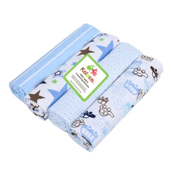 Receiving Blanket Flannel 76x76 cm Four Pack Oversized Swaddle