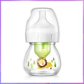 Newborn Baby Bottle Glass Clear Anti Colic Silicone Teat 60ml