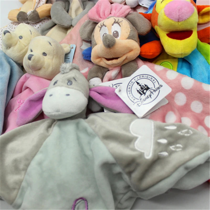 Disney pooh minnie mouse stitch Tigger bambi plush soft baby blanket toys Children Gifts baby soft  blanket toys animal toys