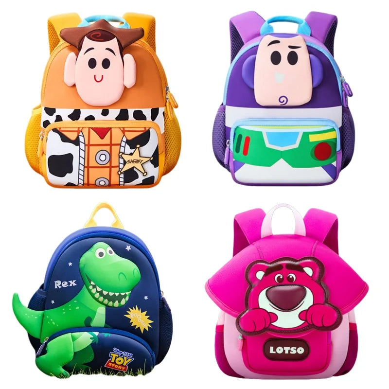 Toy Story Orthopedic Backpack Woody Buzz Lightyear Rex Ultra Light Spine Protection School Bag Kindergarten Primary Student Gift