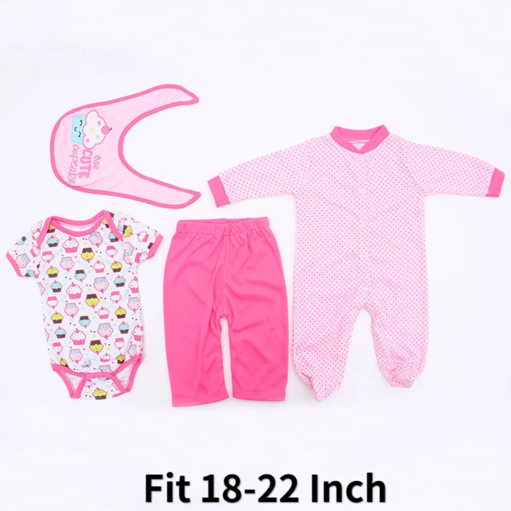 Doll Dress And Skirt Outfit Cloth Quick Dress Set For 45-55cm Dolls