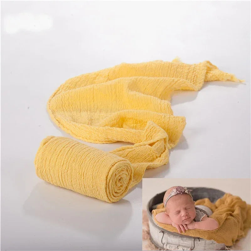 Newborn Photography Props Wrap Cotton Swaddle Blanket Stretchable Baby Backdrop Unisex Accessories