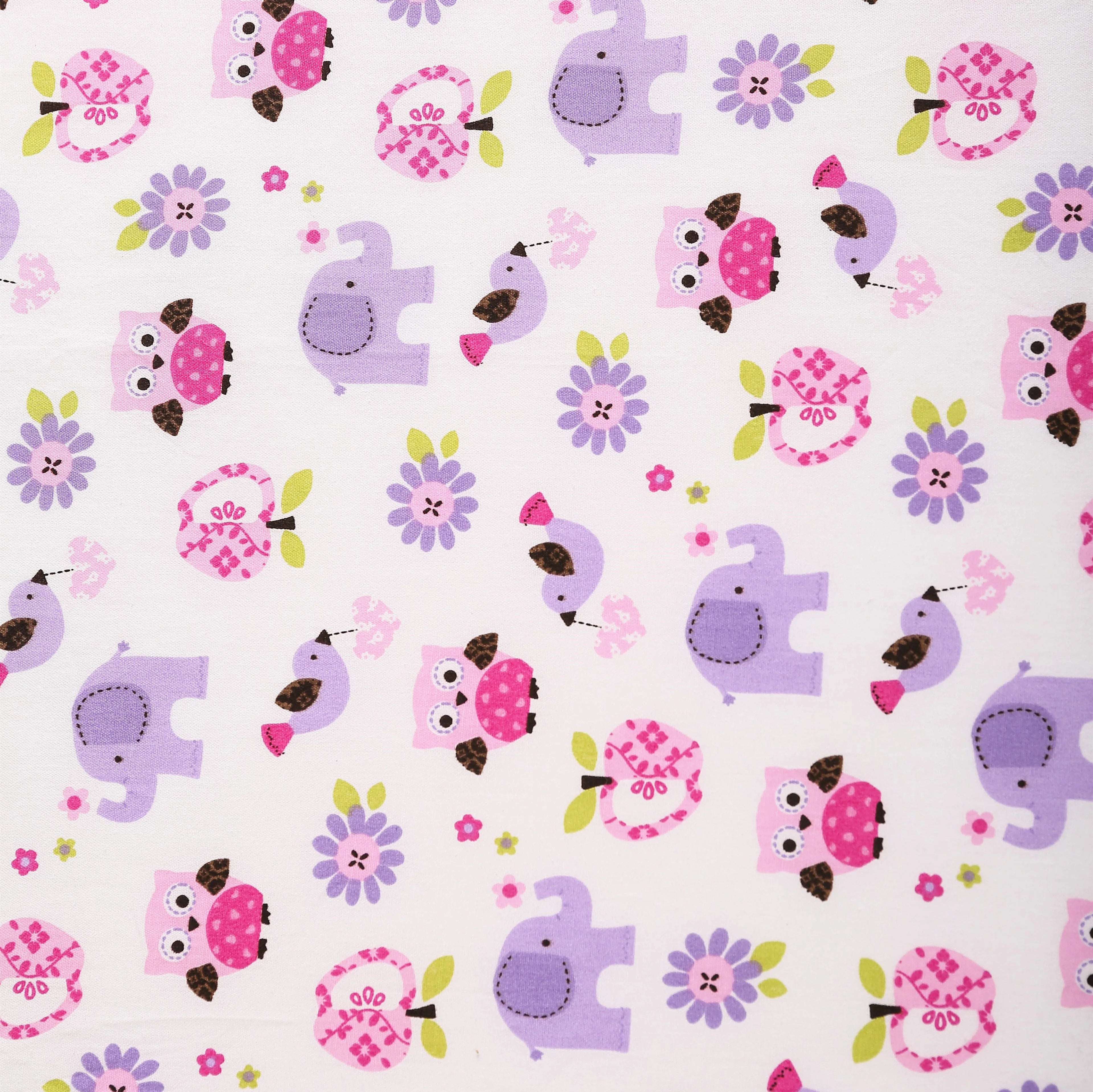 Soft Crib Bedding Set Baby Girl Nursery Crib Sets for Girls Standard Size 3Piece Comforter Fitted Sheet Crib Skirt