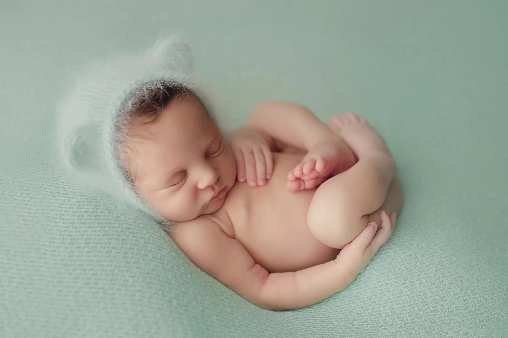 Newborn Cute Little Bear Hat Newborn Photography Props Knit Baby Girl Boy Bear Hat Baby Photography Props Aceessries