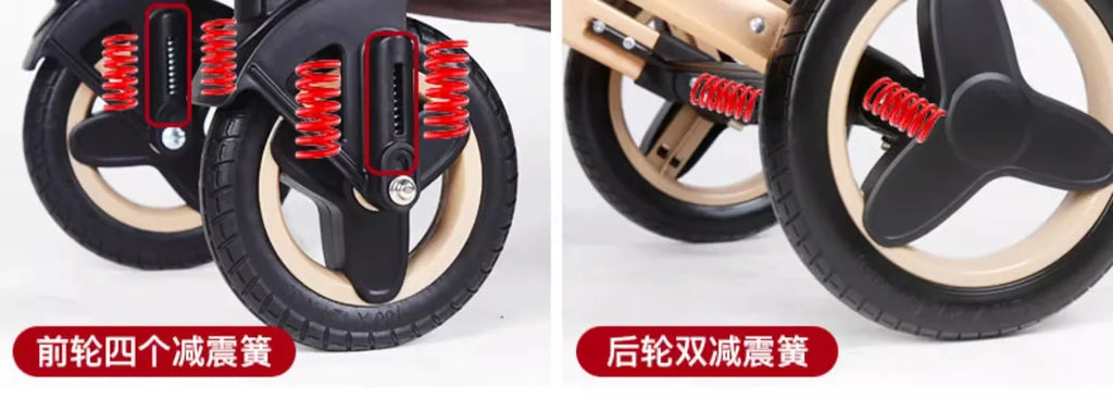 Baby Stroller High Landscape Newborn Can Sit and Lie Down Folding Shock-absorbing Two-way Baby Stroller