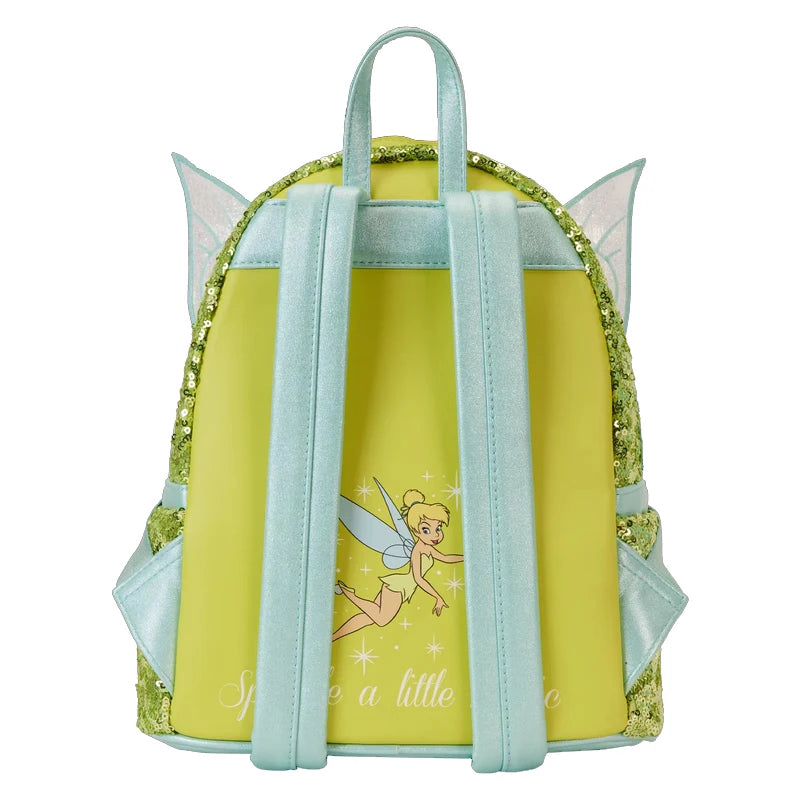 Loungefly Disney Sequin Series Tinker Bell Mini Backpack Sprinkle Magic Limited Edition