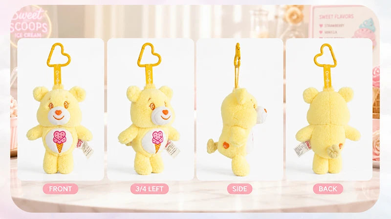 Care Bears Cousins Plush Keychain 15cm Animal Doll Pendant Cartoon Stuffed Toy Keyring Bags Decor Gift Plushie Charms Accessorie
