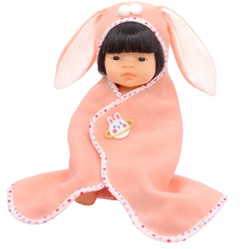 14 Inch Baby Doll Pink Dress 36cm Girl Doll Clothes Outfit Rompers Toys Clothing