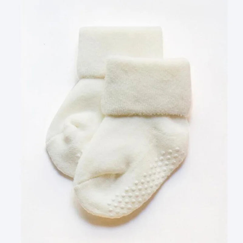 Your Cozy Cotton Baby Socks With Non Slip Grip And Thick Terry For 0 To 3 Years Unisex