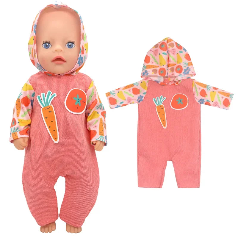 14" Baby Doll Girl Boy Clothes Overall 36cm Doll Outfit Rompers Toys Clothing