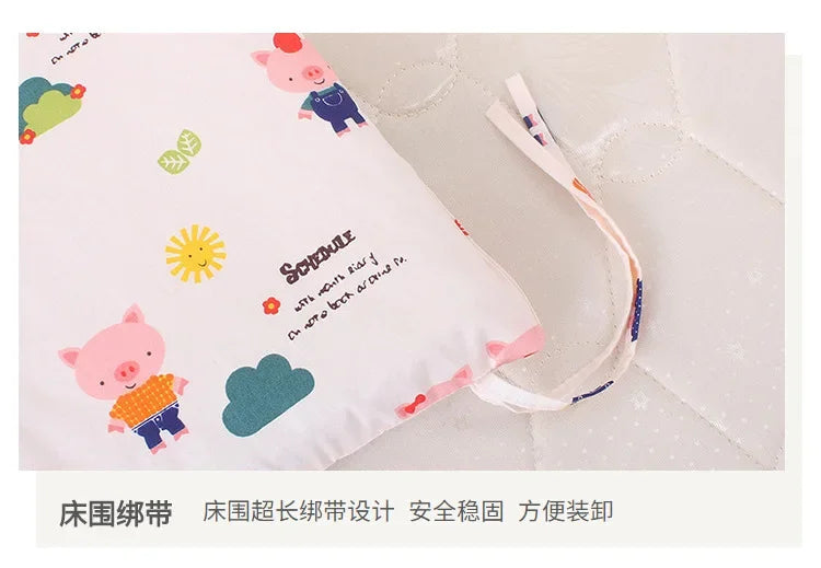 5pcs Nordic Crown Cushion Cot Bumpers Baby Bed Bedding Kit Baby Bedding Cotton Removable Washable Baby Crib Side Protector Set