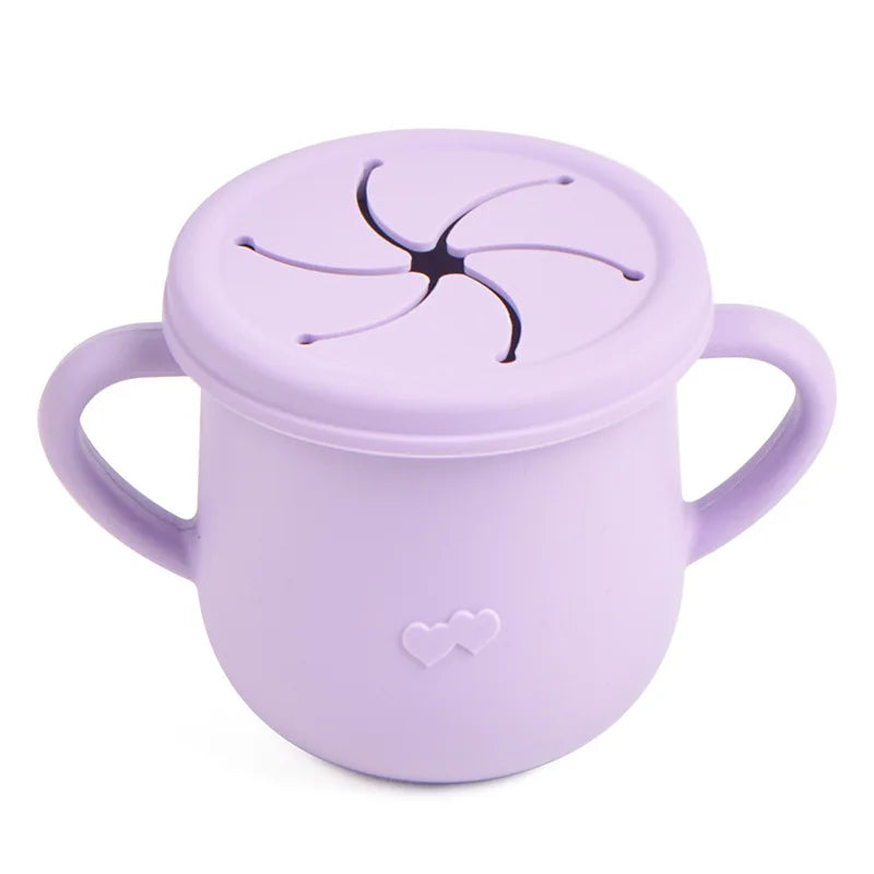 Baby Silicone Feeding Cups Portable Drinkware Sippy Food Food Grade Learning Cups For Toddlers Storage Snack Container BPA FREE