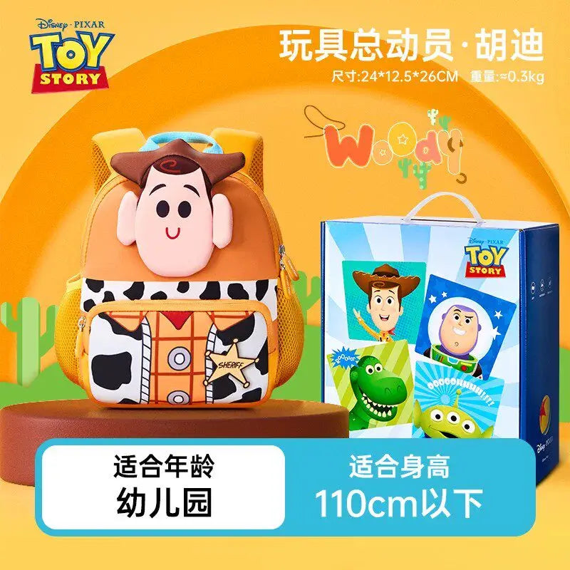 Toy Story Orthopedic Backpack Woody Buzz Lightyear Rex Ultra Light Spine Protection School Bag Kindergarten Primary Student Gift