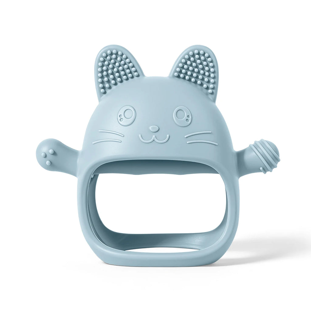 Baby Teething Mitten Silicone Bunny Wearable Easy-Grip Design