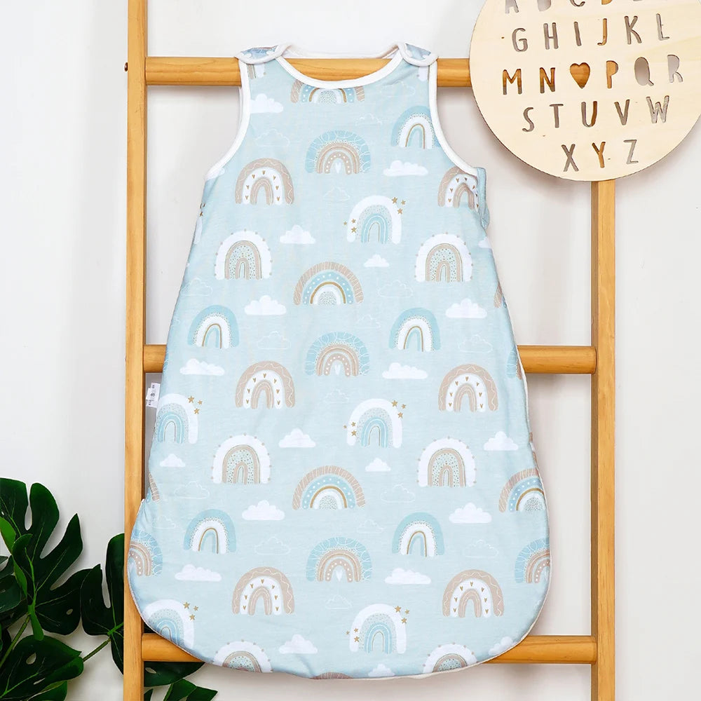 Baby Sleeping Bag Polyester Warm Breathable Capless Hood-Free Zipper