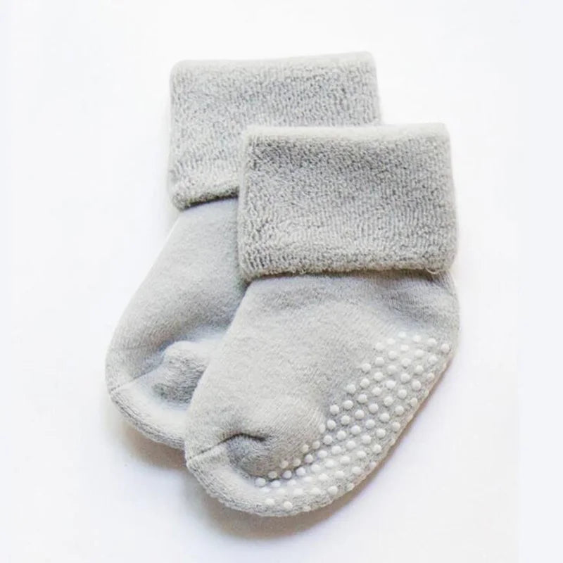 Your Cozy Cotton Baby Socks With Non Slip Grip And Thick Terry For 0 To 3 Years Unisex
