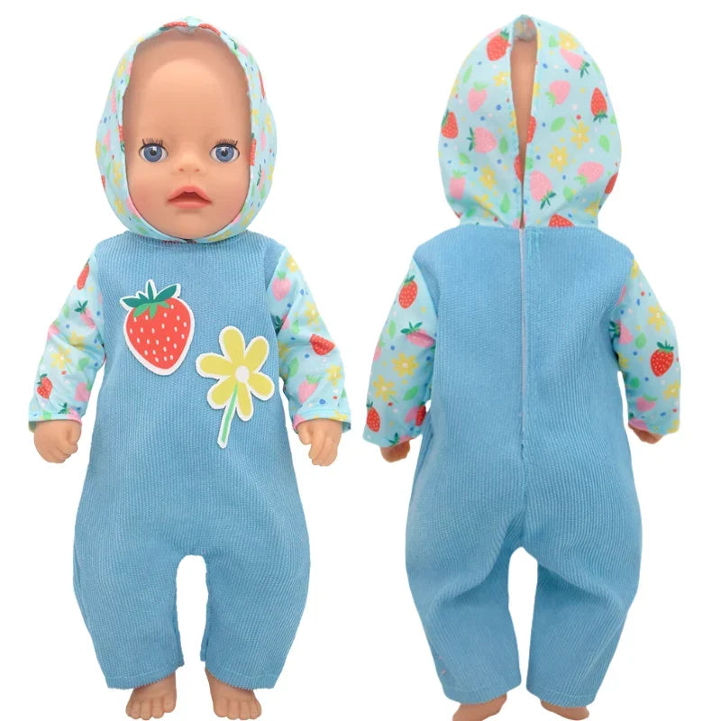 14" Baby Doll Girl Boy Clothes Overall 36cm Doll Outfit Rompers Toys Clothing