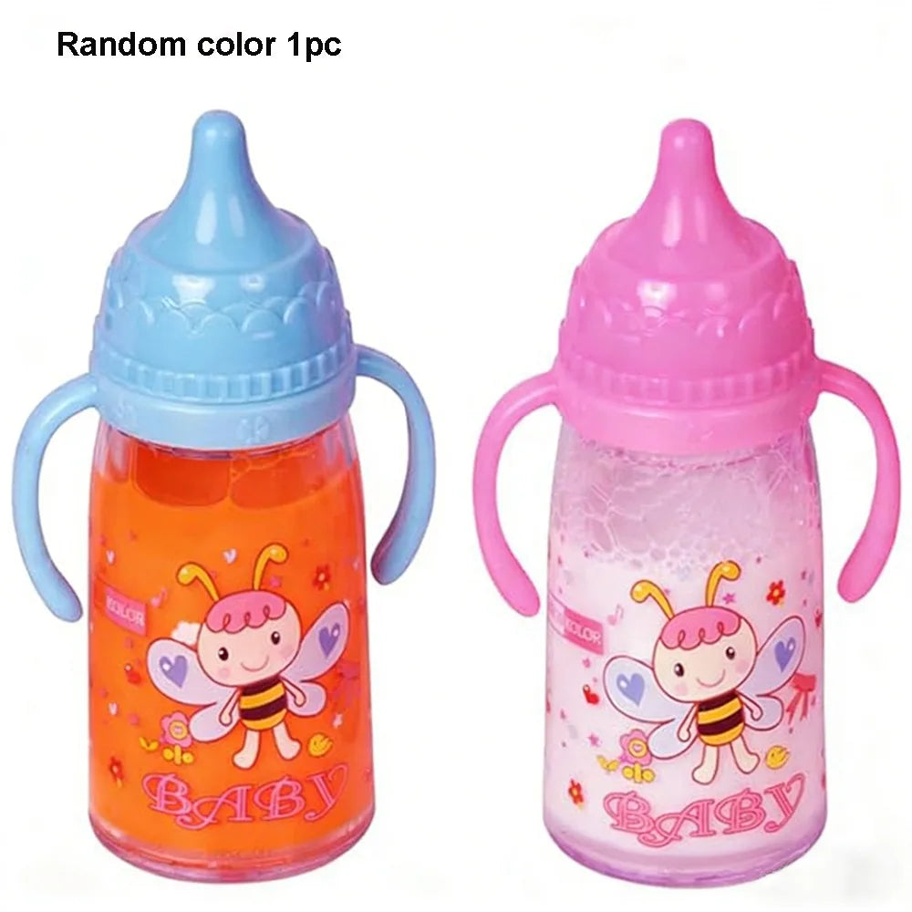 with Pacifier Bibs Magic Milk Juice Bottles fit Newborn Dolls Multistyles Plastic Nipple Bottle Reborn Cute Dolls Accessories